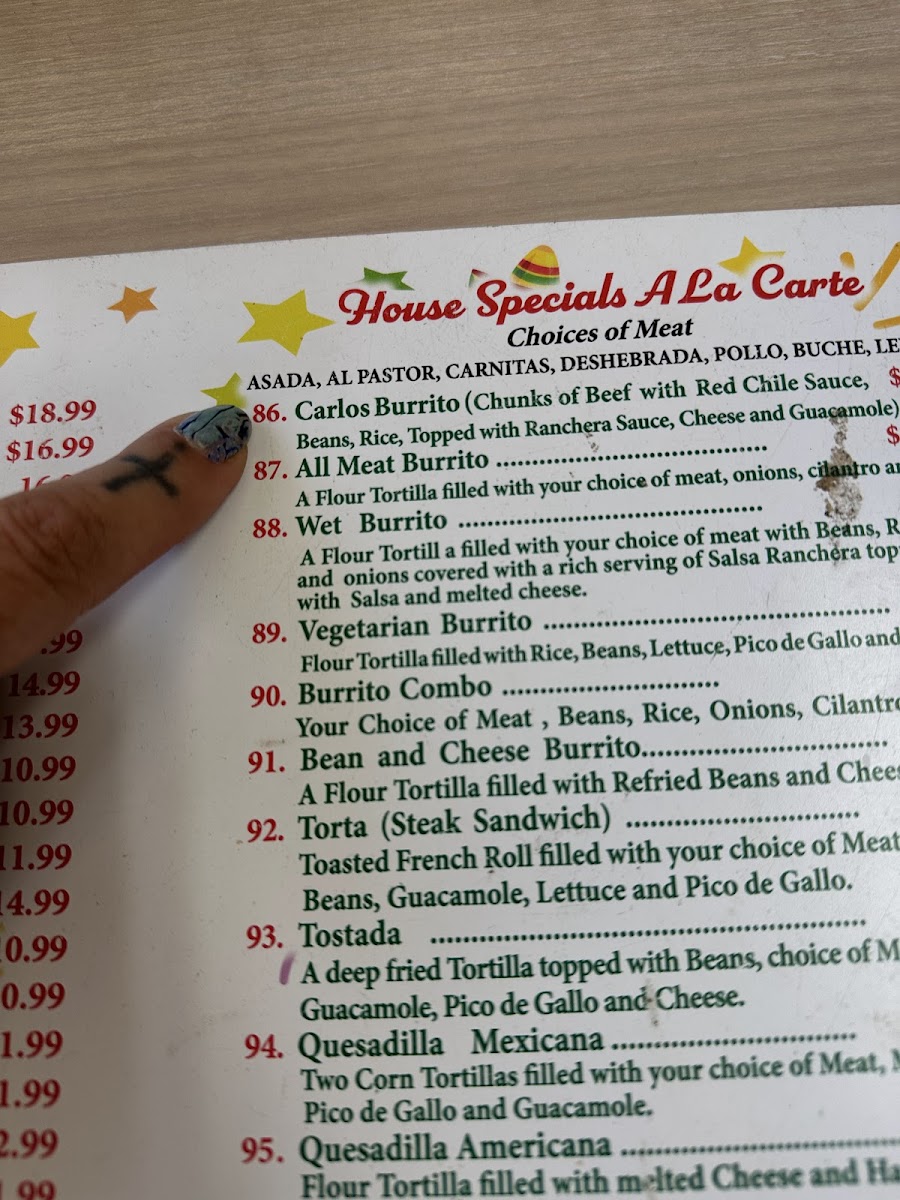 Juanito's Place Menu - Image 4
