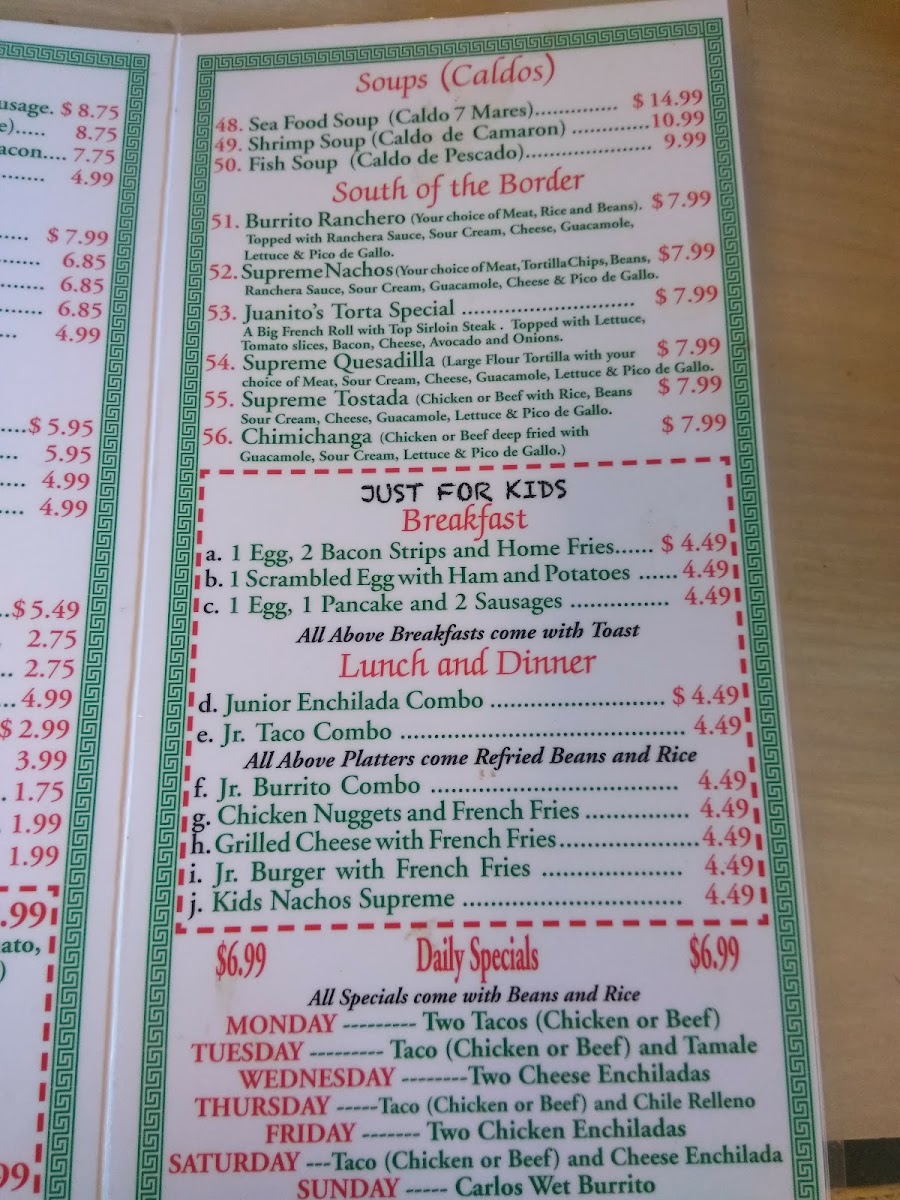 Juanito's Place Menu - Image 6